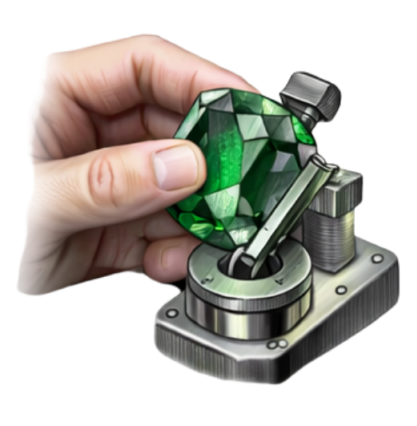 Faceting the emerald stone